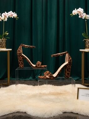 J Adams Shirley Leopard Print Block Heels